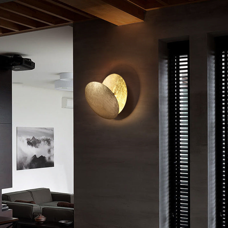 Eclipse Overlapping Double Disc Adjustable LED Wall Sconce