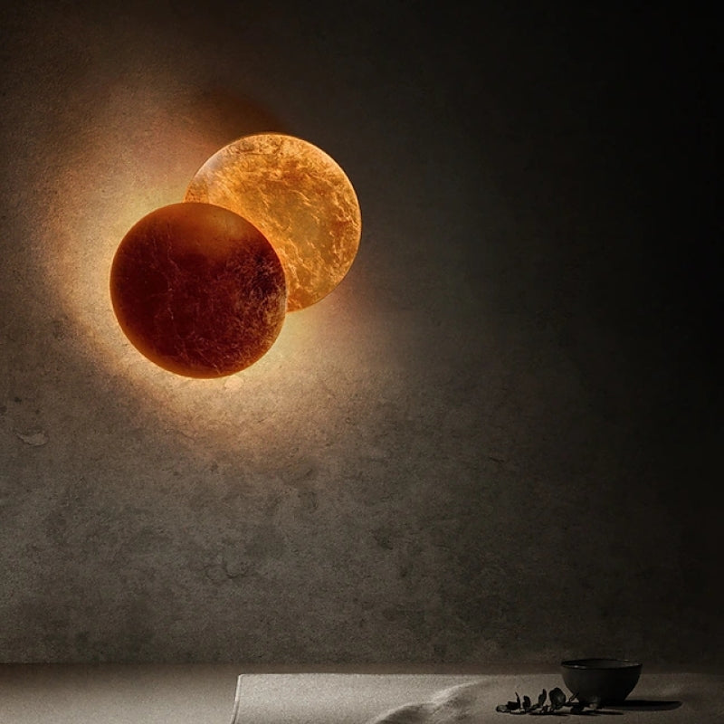 Eclipse Overlapping Double Disc Adjustable LED Wall Sconce