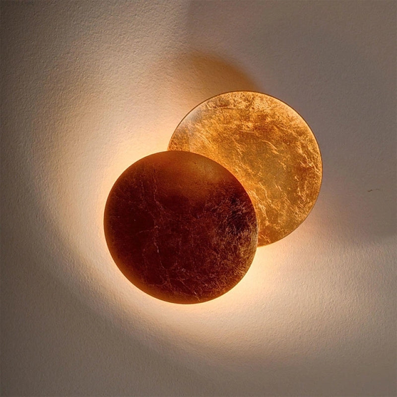 Eclipse Overlapping Double Disc Adjustable LED Wall Sconce