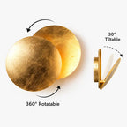 Eclipse Overlapping Double Disc Adjustable LED Wall Sconce
