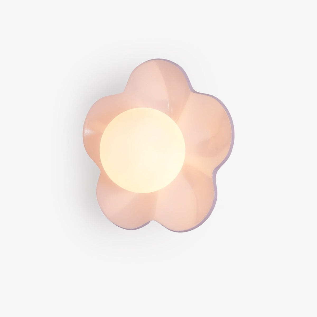 Flower Shape Pastel Resin Glass Globe Wall Sconce