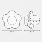 Flower Shape Pastel Resin Glass Globe Wall Sconce
