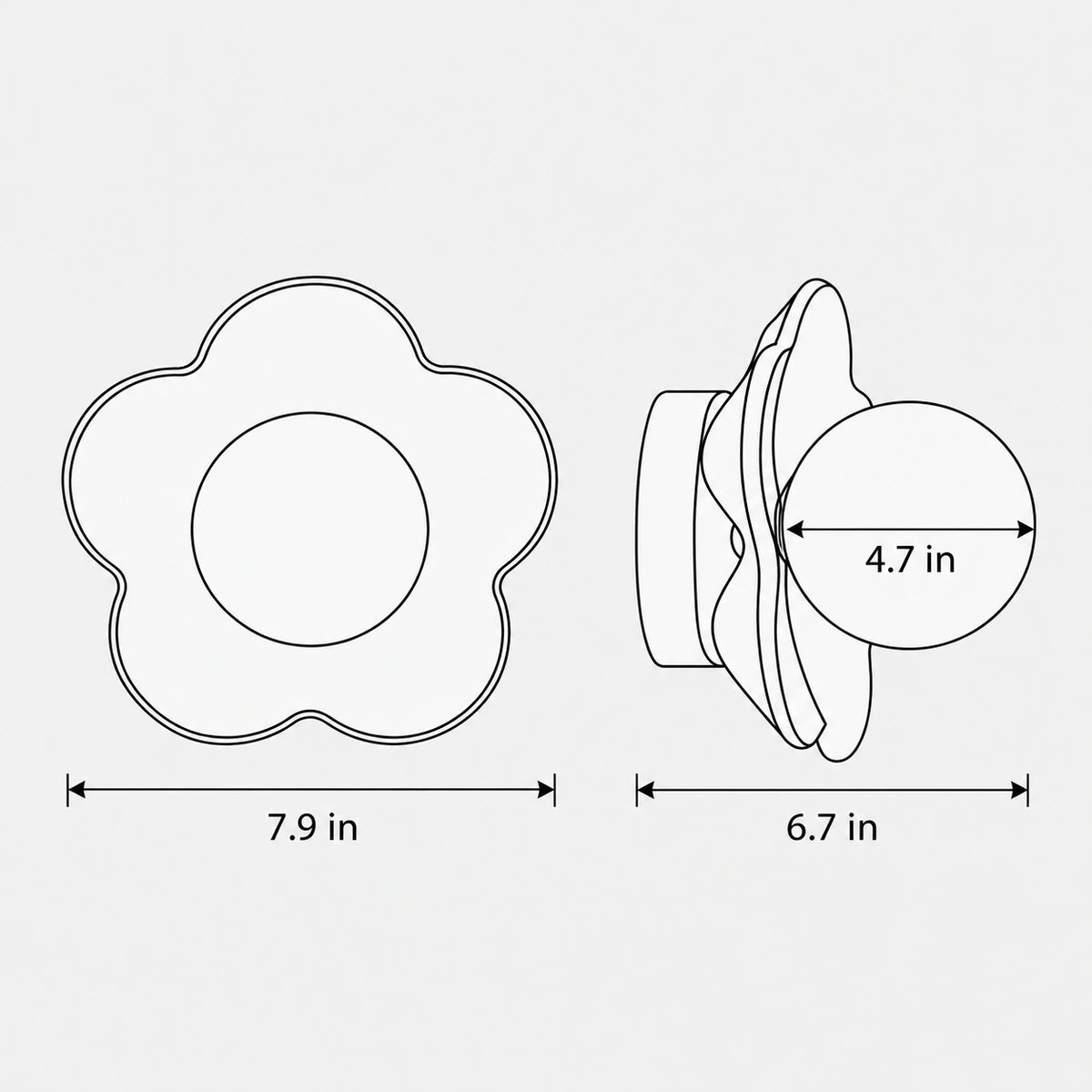 Flower Shape Pastel Resin Glass Globe Wall Sconce