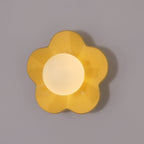 Flower Shape Pastel Resin Glass Globe Wall Sconce