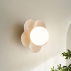 Flower Shape Pastel Resin Glass Globe Wall Sconce