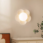 Flower Shape Pastel Resin Glass Globe Wall Sconce