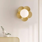 Flower Shape Pastel Resin Glass Globe Wall Sconce