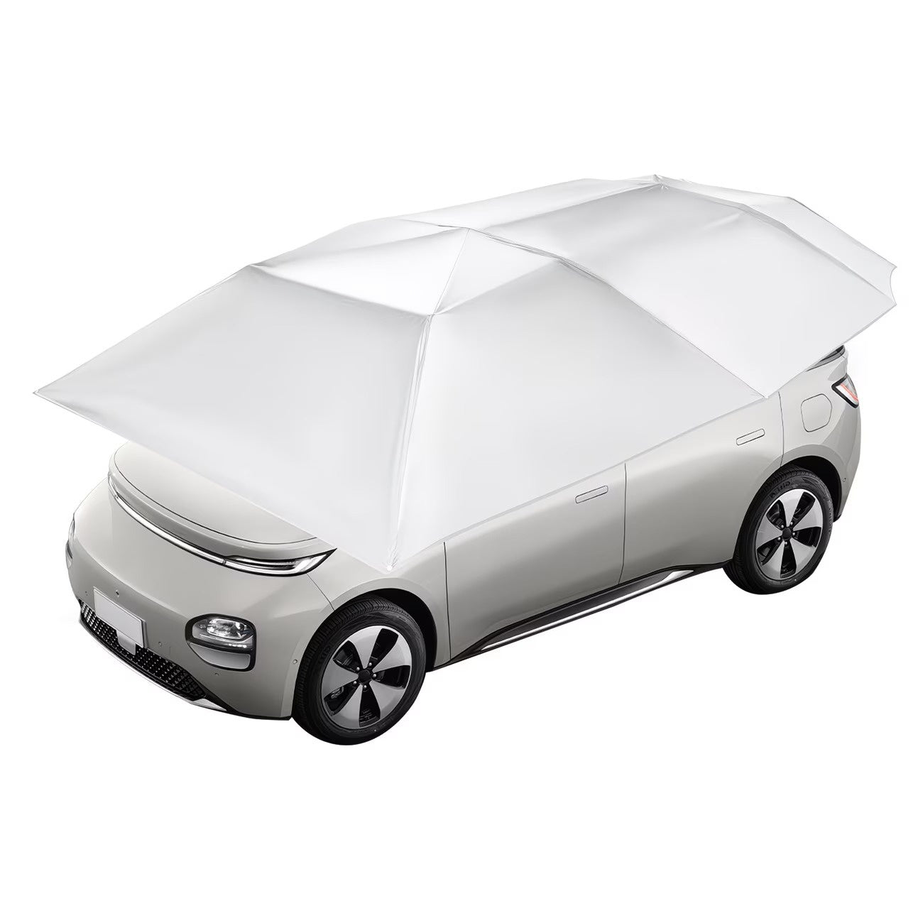 Foldable Car Canopy with Multi-Faceted Cover