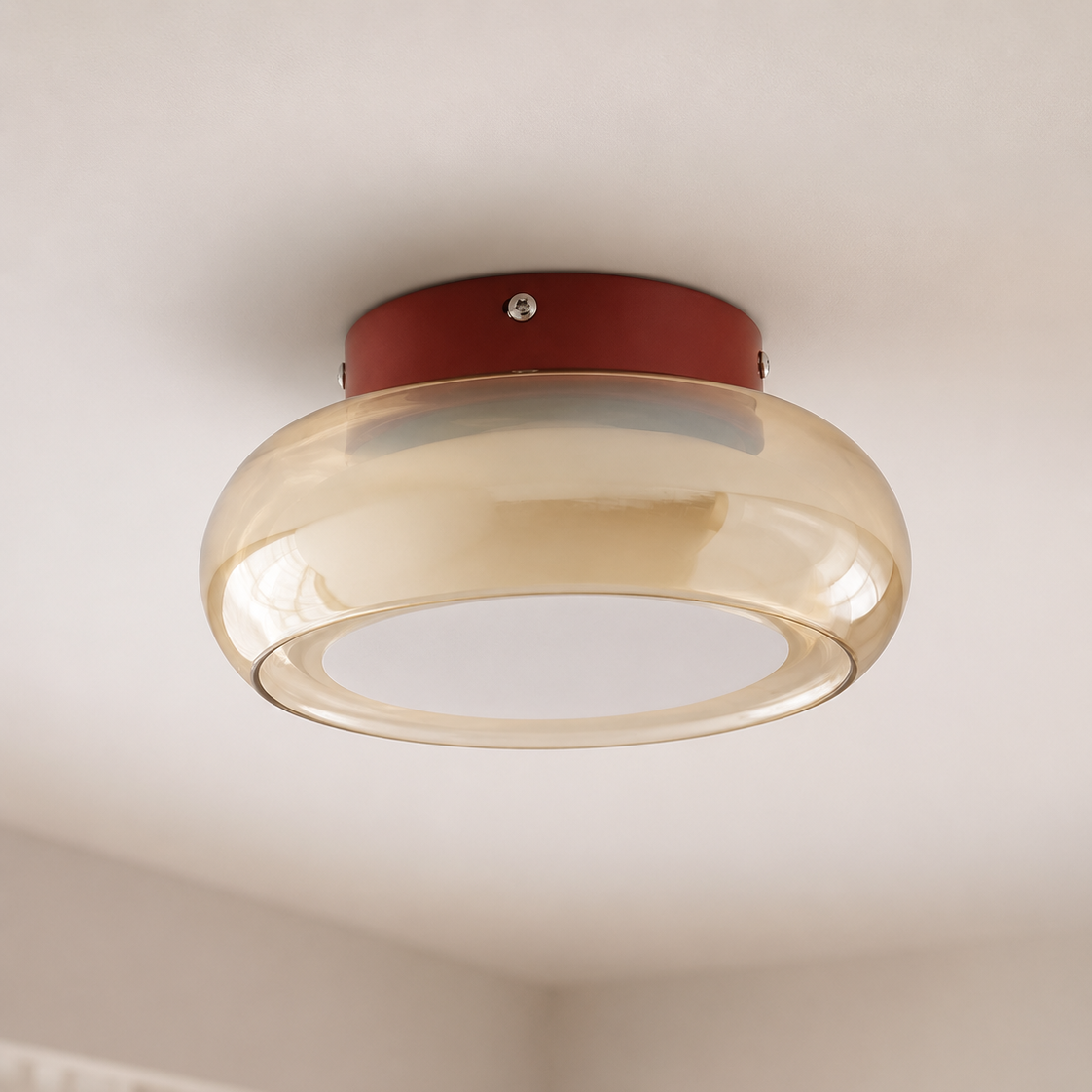 Glass LED Flush Mount Ceiling Light