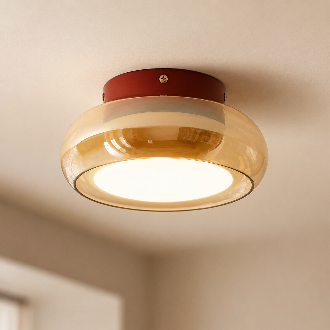 Glass LED Flush Mount Ceiling Light