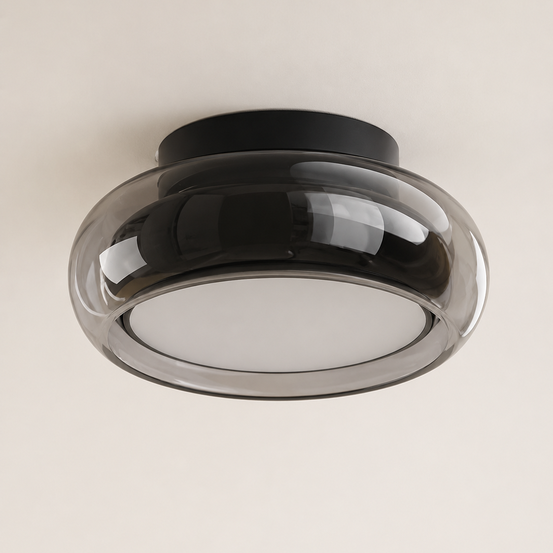 Glass LED Flush Mount Ceiling Light