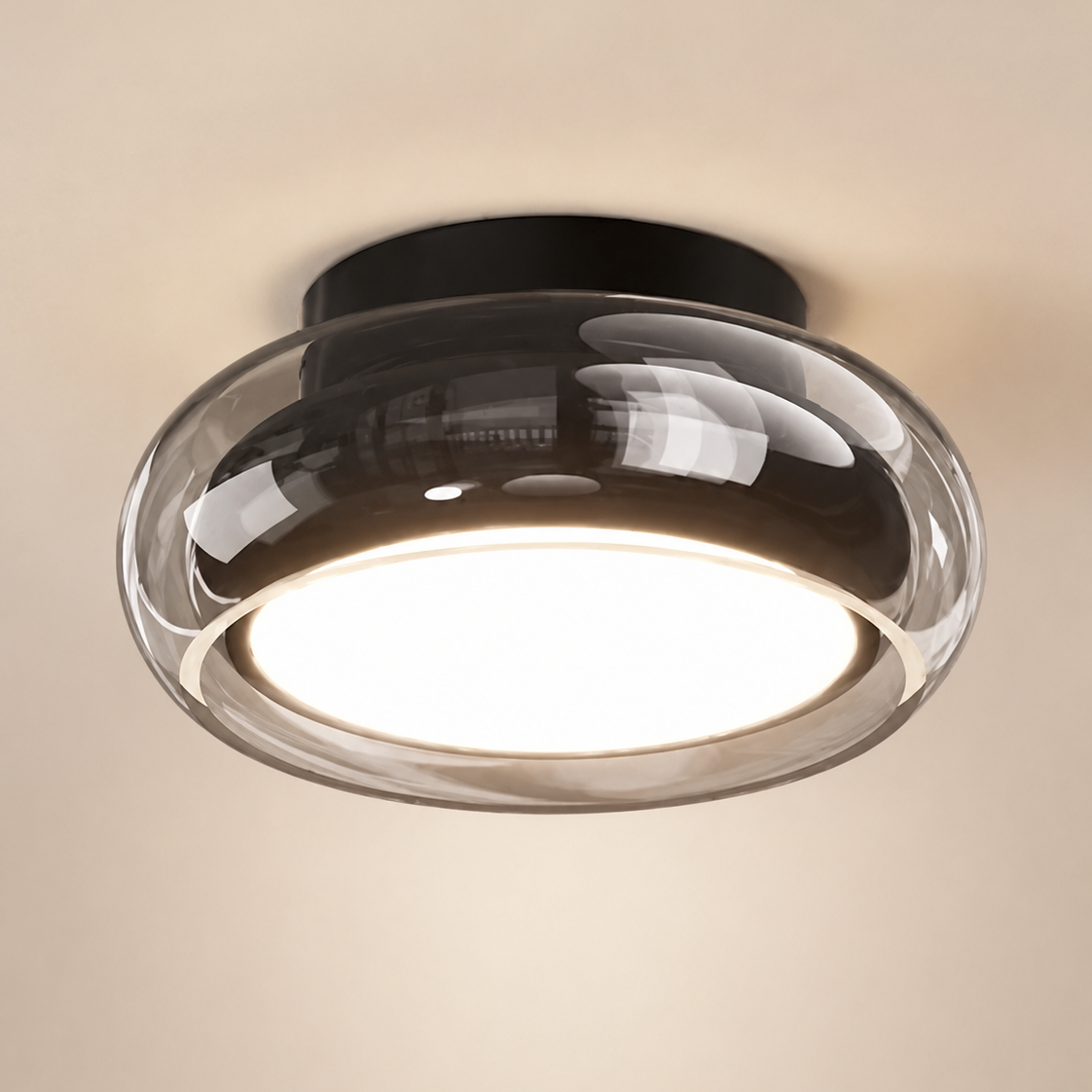 Glass LED Flush Mount Ceiling Light