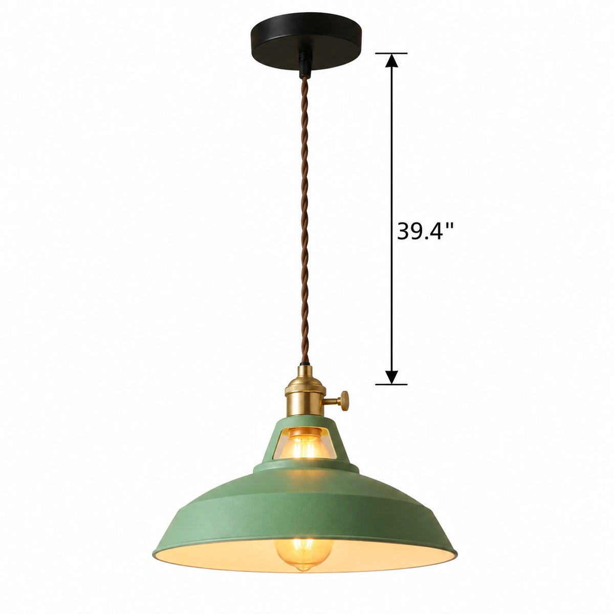 Industrial Pastel Metal Dome Farmhouse Pendant Light