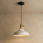 Industrial Pastel Metal Dome Farmhouse Pendant Light