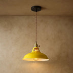 Industrial Pastel Metal Dome Farmhouse Pendant Light