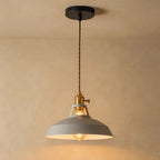 Industrial Pastel Metal Dome Farmhouse Pendant Light