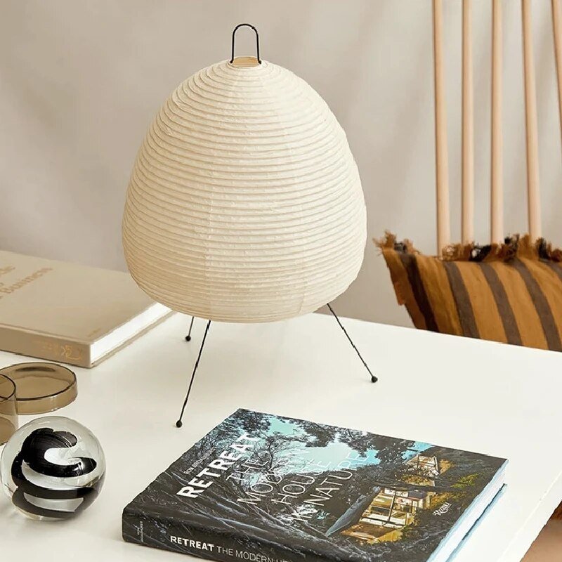 Japandi Rice Paper LED Table Lamp