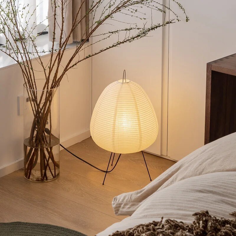 Japandi Rice Paper LED Table Lamp