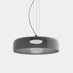 Layered Colored Glass Disc Modern LED Pendant Light