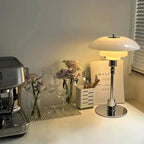 Layered Glass Table Lamp Three Tier Shade Mid Century Modern