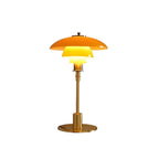 Layered Glass Table Lamp Three Tier Shade Mid Century Modern