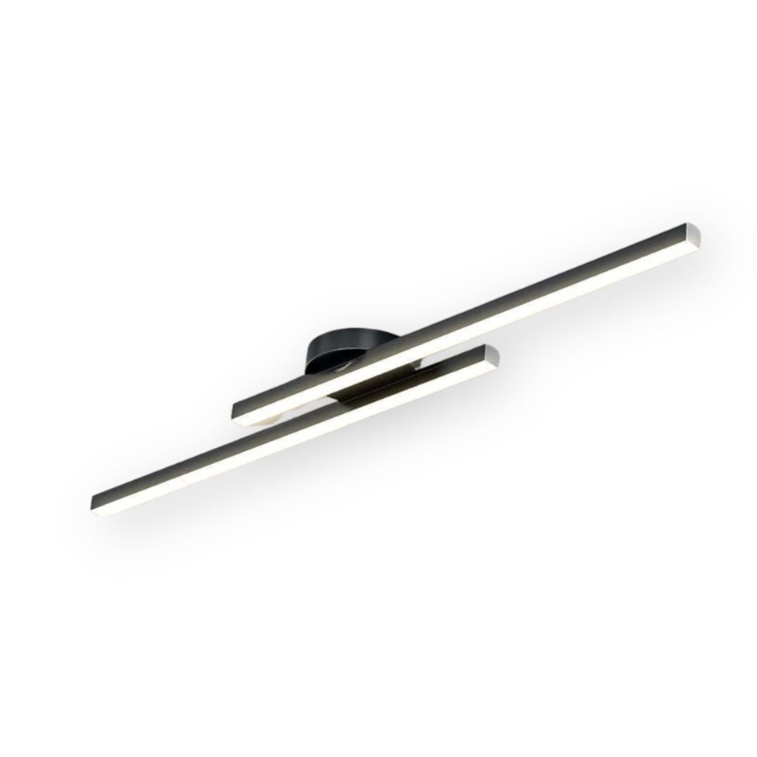 Linear LED ceiling light in black