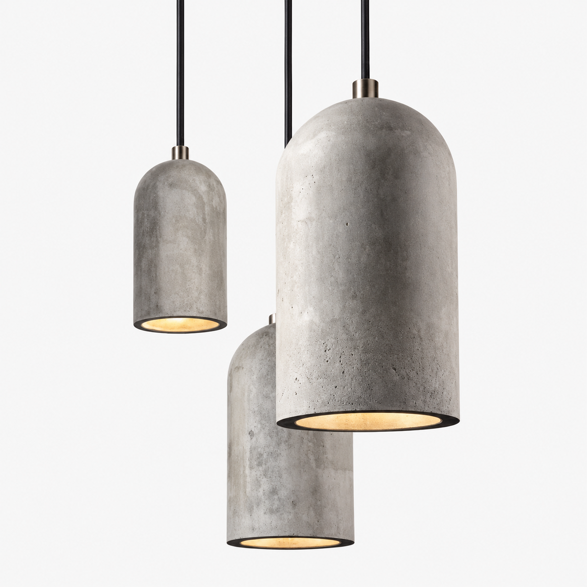Cylinder Concrete Look Resin Industrial Pendant Light