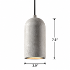 Cylinder Concrete Look Resin Industrial Pendant Light