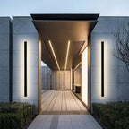 Minimalist Black Linear Outdoor Waterproof LED Wall Light