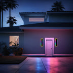 Minimalist Black Linear Outdoor Waterproof LED Wall Light