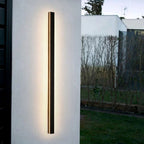 Minimalist Black Linear Outdoor Waterproof LED Wall Light