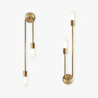 Modern 2-Light Slim Arm Frosted Tube LED Wall Sconce
