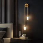 Modern 2-Light Slim Arm Frosted Tube LED Wall Sconce