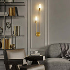 Modern 2-Light Slim Arm Frosted Tube LED Wall Sconce