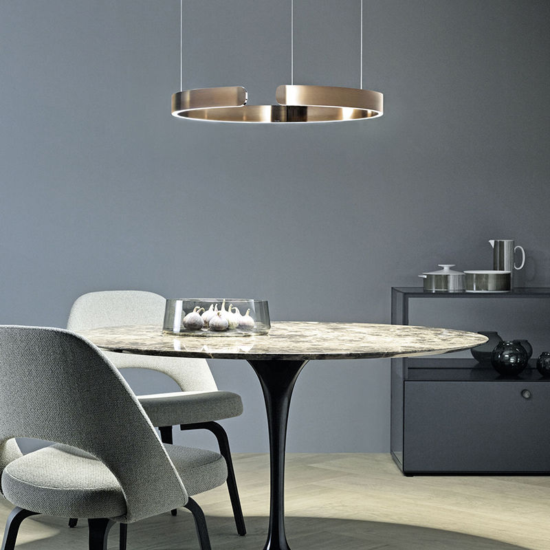 Modern Halo Ring Minimalist Dimmable LED Pendant Light