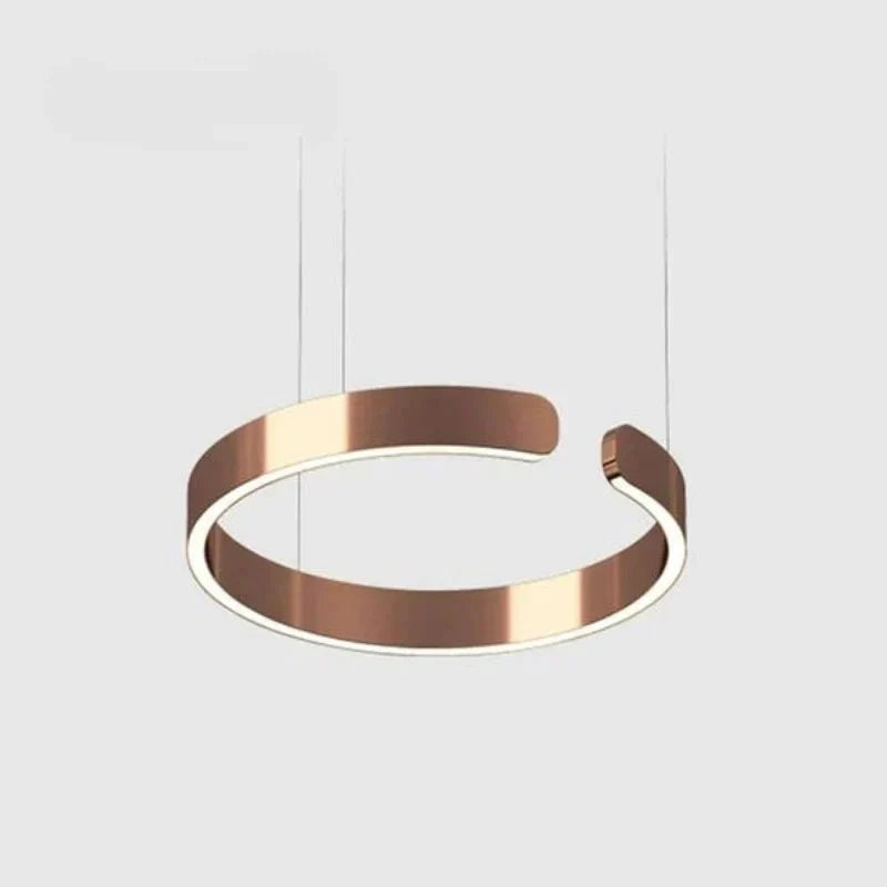 Modern Halo Ring Minimalist Dimmable LED Pendant Light