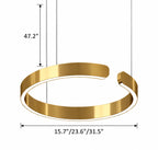 Modern Halo Ring Minimalist Dimmable LED Pendant Light