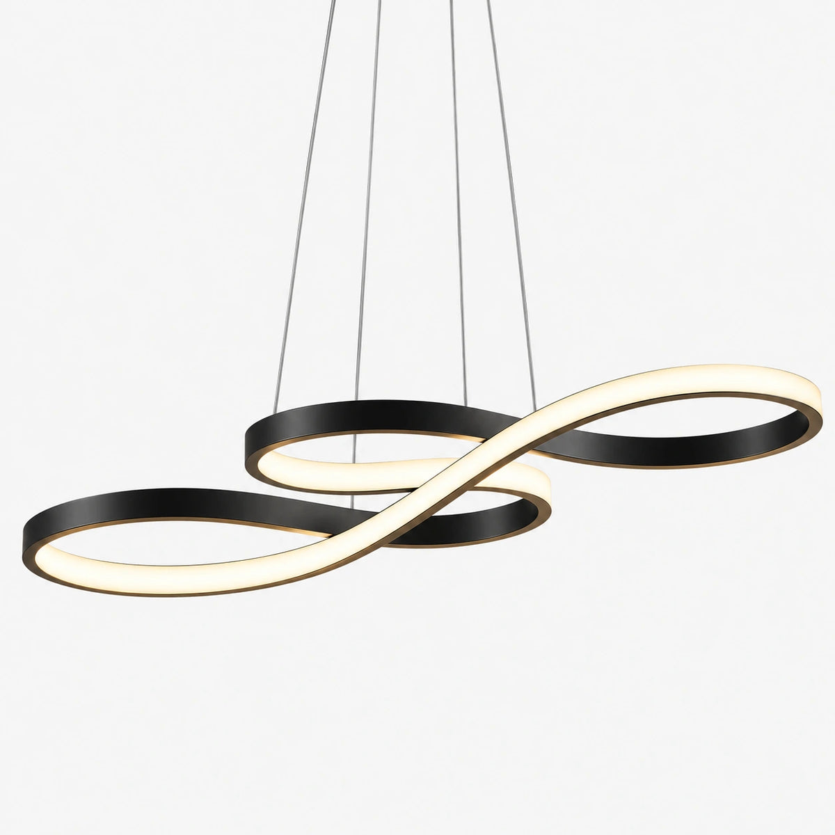 Modern Swirl Ribbon Loop Minimalist LED Pendant Light