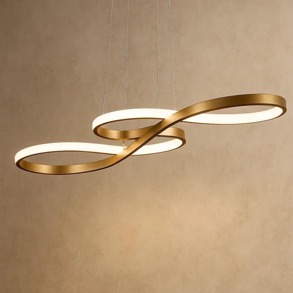 Modern Swirl Ribbon Loop Minimalist LED Pendant Light