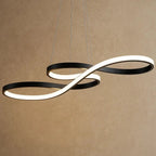 Modern Swirl Ribbon Loop Minimalist LED Pendant Light