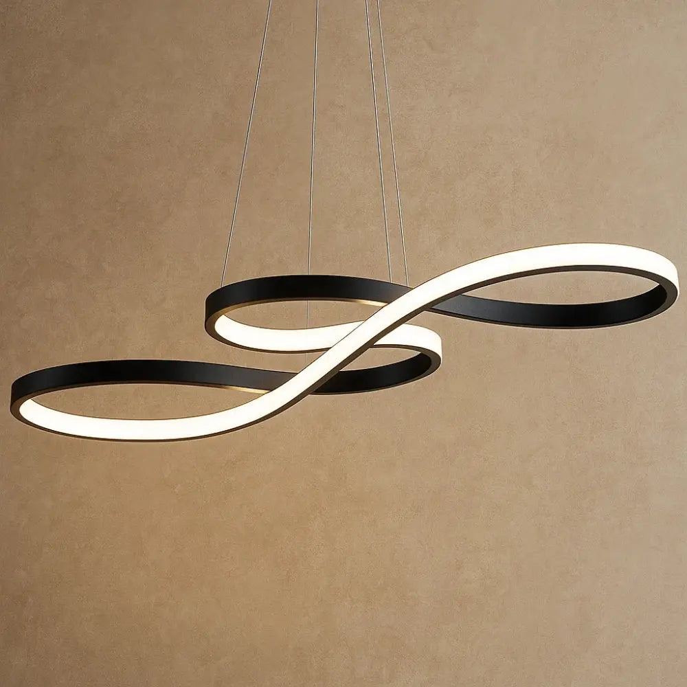 Modern Swirl Ribbon Loop Minimalist LED Pendant Light