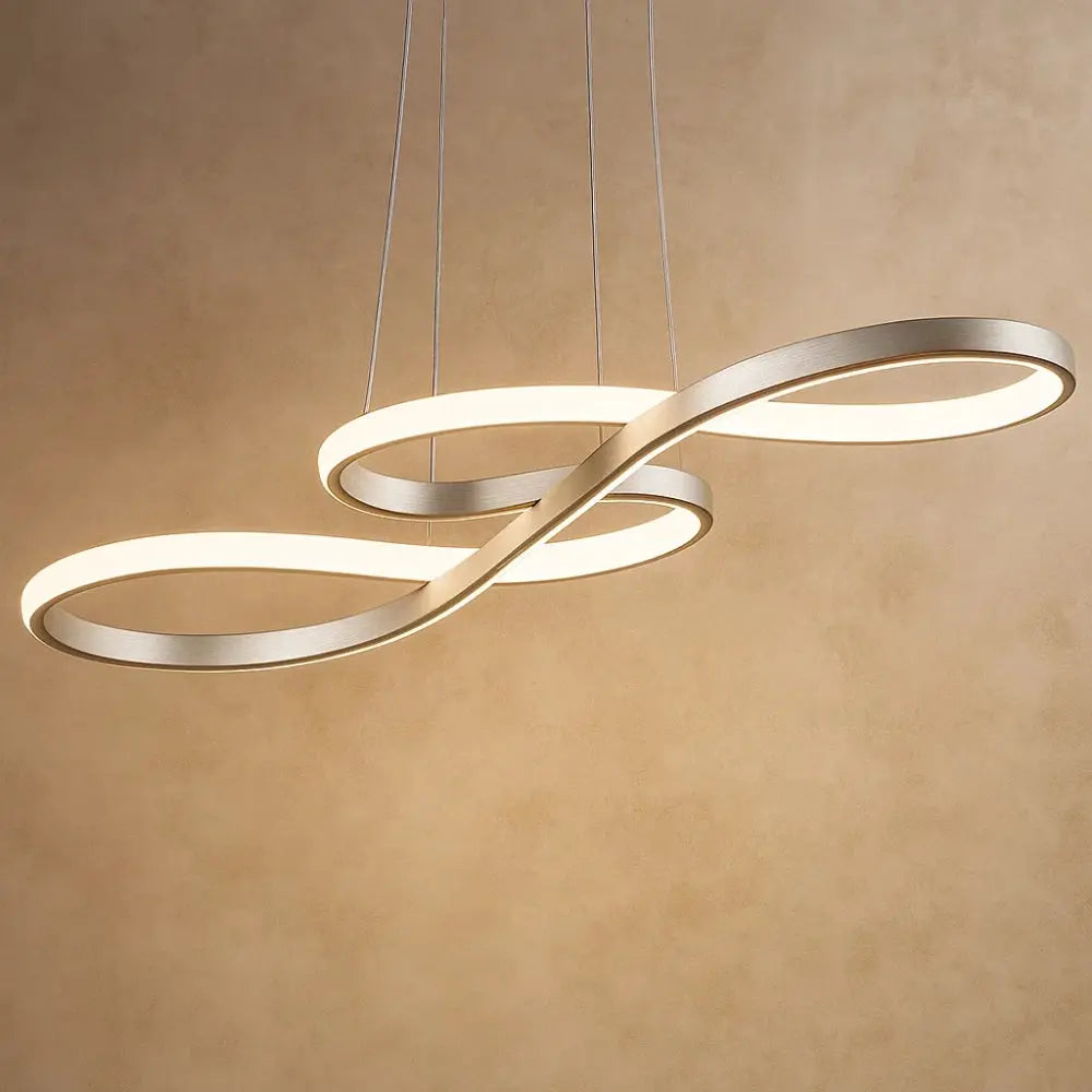 Modern Swirl Ribbon Loop Minimalist LED Pendant Light