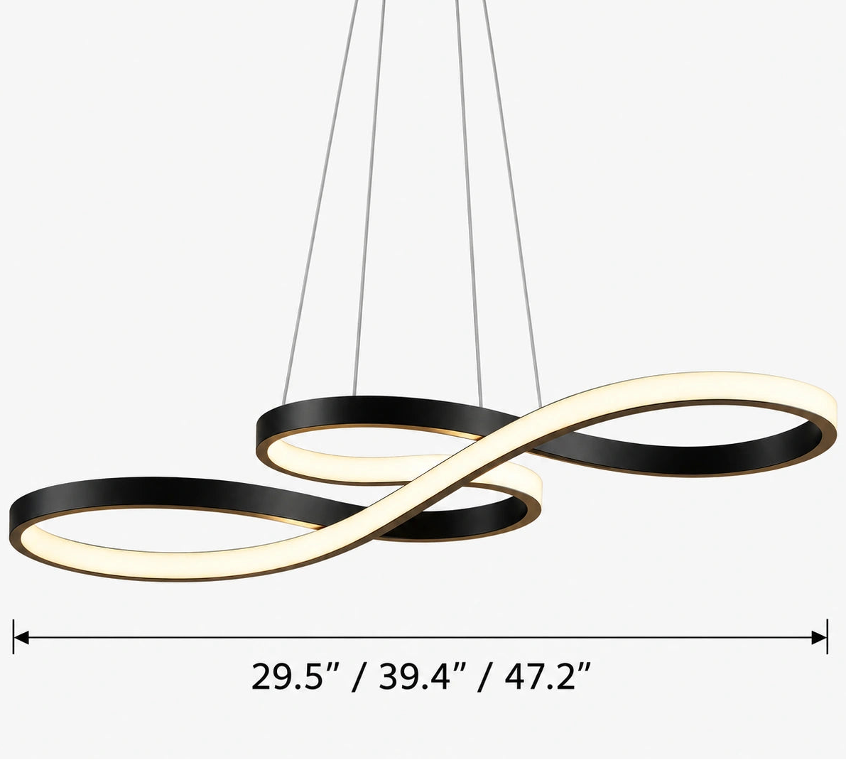 Modern Swirl Ribbon Loop Minimalist LED Pendant Light