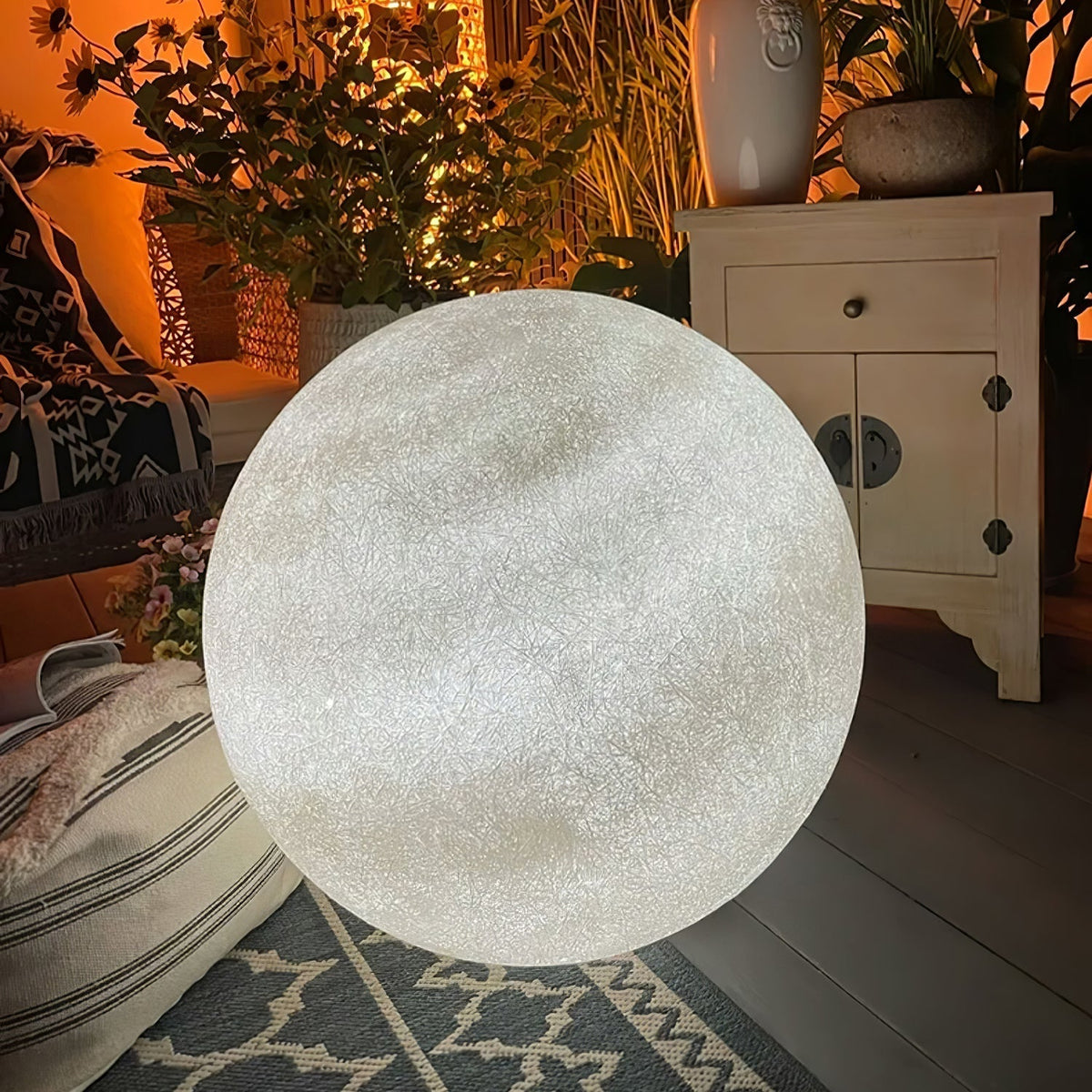 Moon Lamp LED Floor and Table Lamp 3-Color Switchable