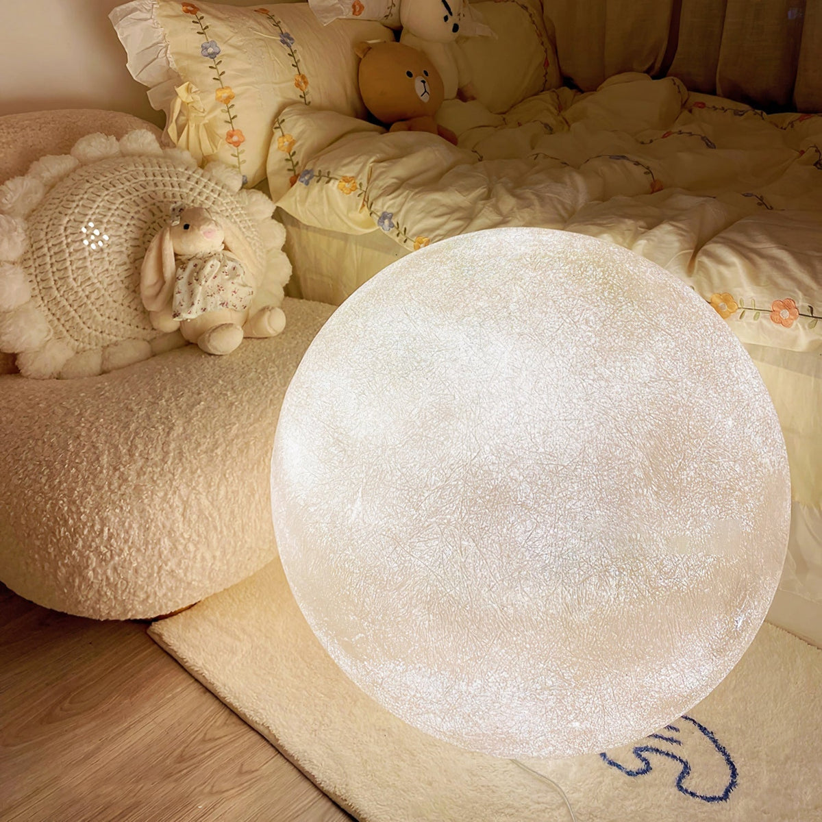 Moon Lamp LED Floor and Table Lamp 3-Color Switchable