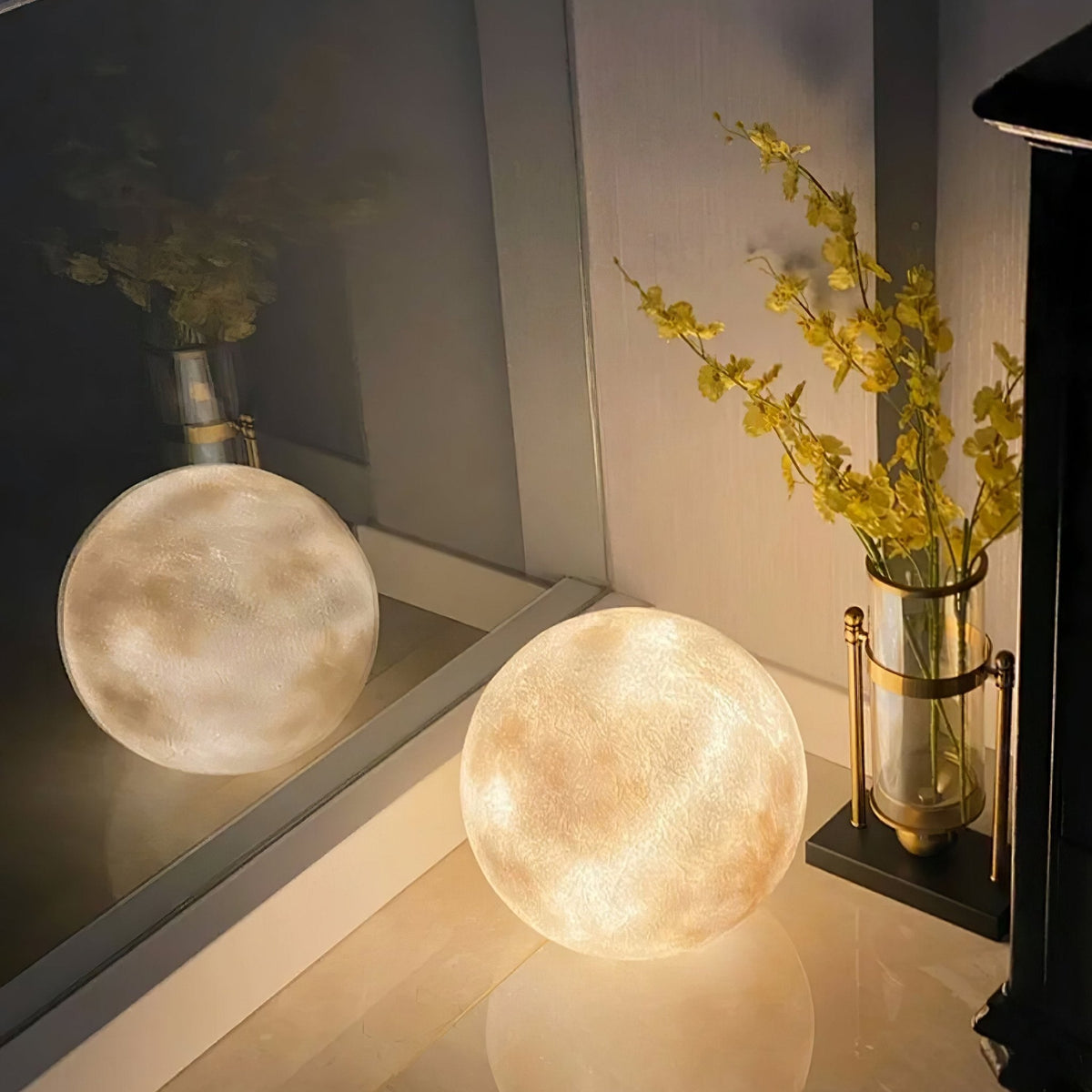 Moon Lamp LED Floor and Table Lamp 3-Color Switchable