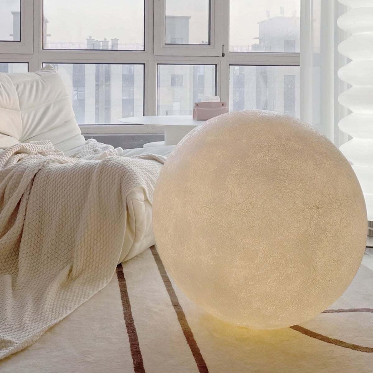 Moon Lamp LED Floor and Table Lamp 3-Color Switchable