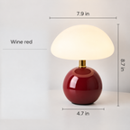 Mushroom Table Lamp Ceramic Base 3-Color Light
