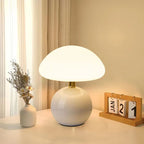 Mushroom Table Lamp Ceramic Base 3-Color Light