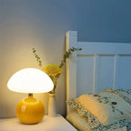 Mushroom Table Lamp Ceramic Base 3-Color Light